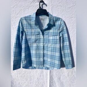 Eddie Bauer Sky Blue Women’s Performance Button Up Shirt